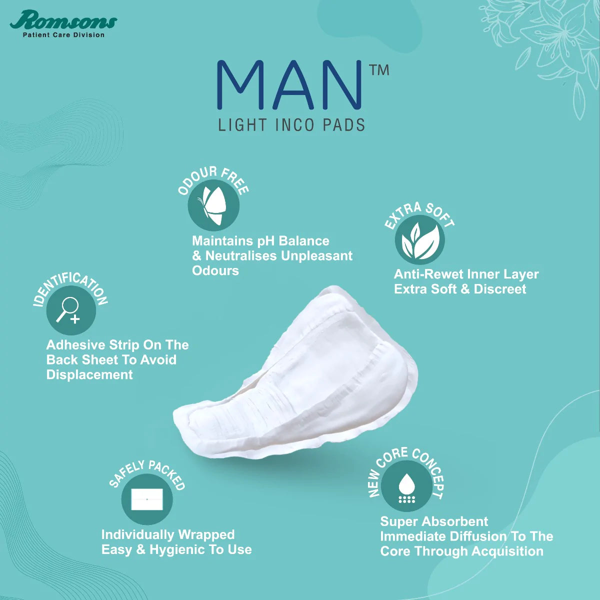 Dignity Man Light Incontinence Pads (10 Pcs/Pack)