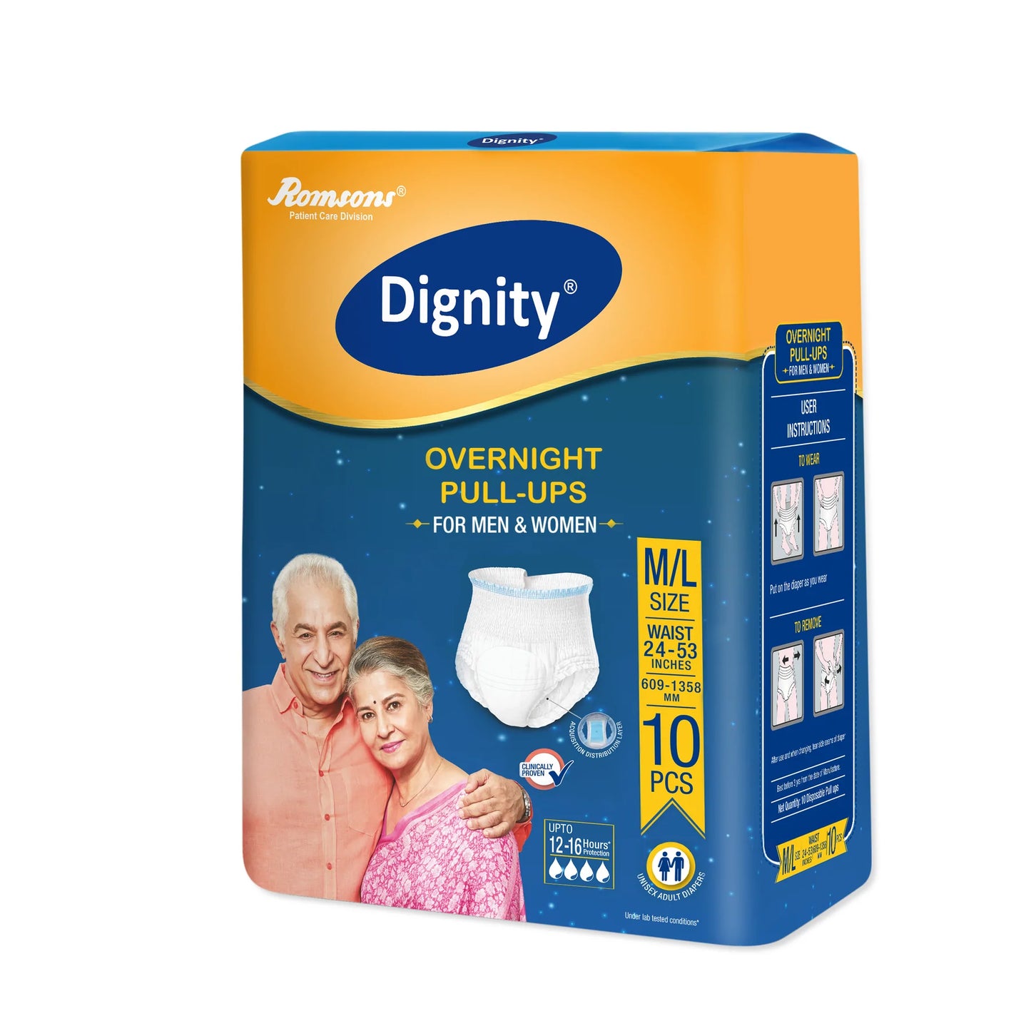 Dignity Overnight Pull Up Adult Diapers (10 Pcs/Pack)