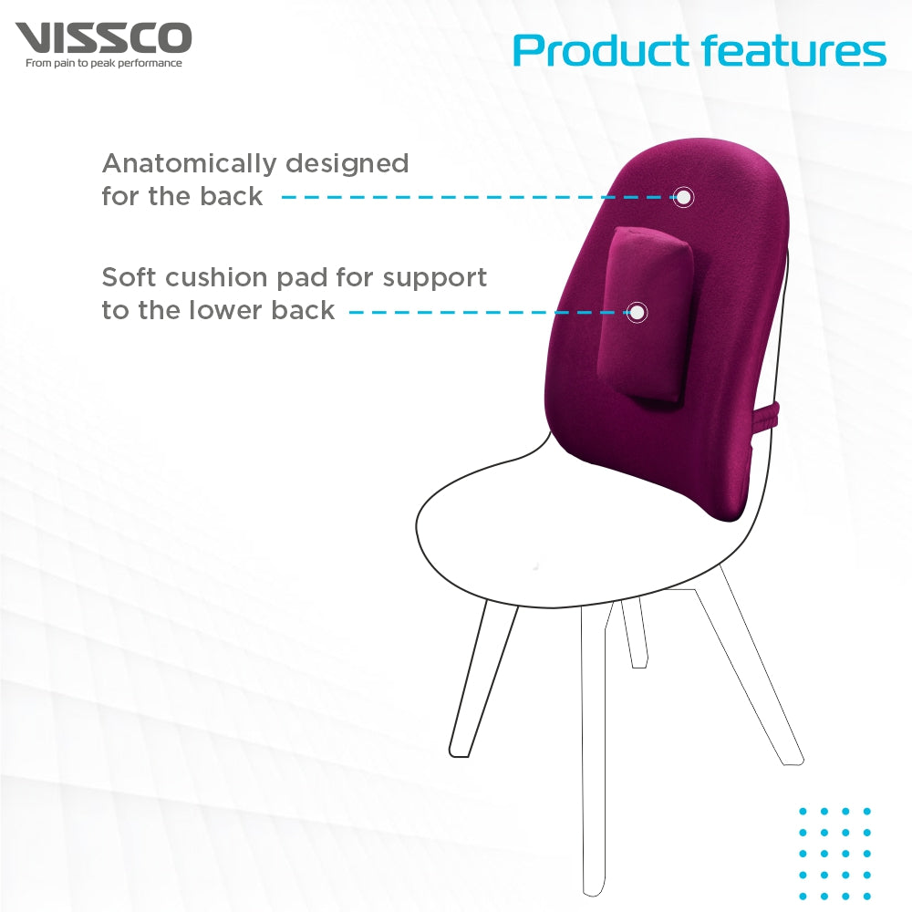 ORTH. BACK SUPPORT -  MAROON