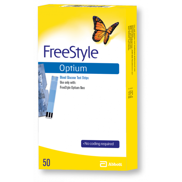 Abbott FreeStyle Optium Blood Glucose 50 Test Strips