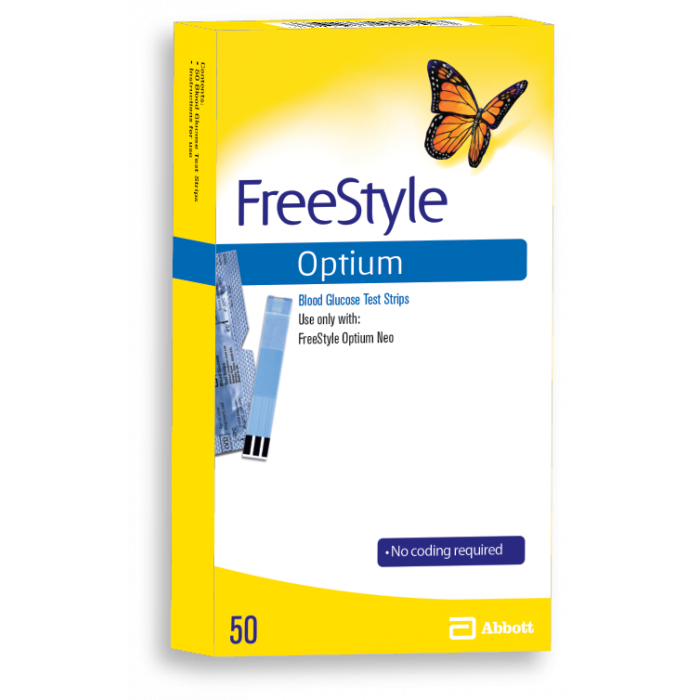 Abbott FreeStyle Optium Blood Glucose 50 Test Strips