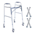 KosmoCare Deluxe Folding Walker with 360° swivel wheels and auto-glide brakes (RX214SB)