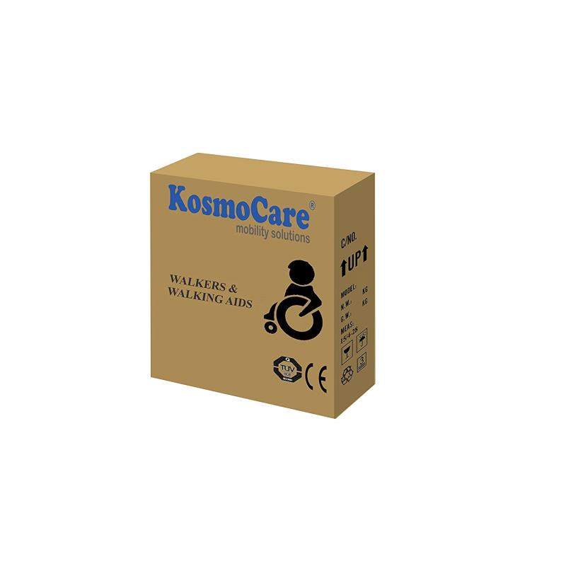 KosmoCare Deluxe Folding Walker with 360° swivel wheels and auto-glide brakes (RX214SB)