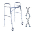 KosmoCare Deluxe Folding Walker with 360° swivel wheels and carpet gliders (RX214SC)