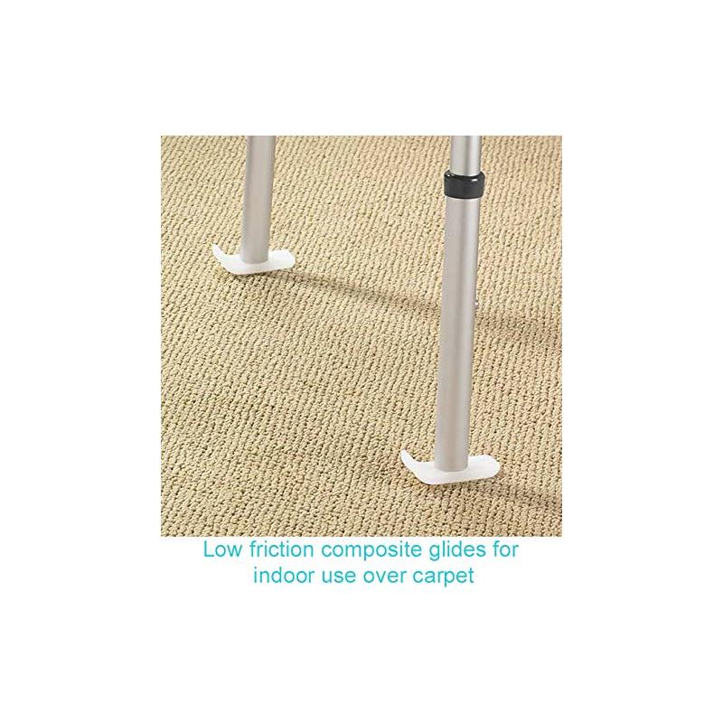 KosmoCare Deluxe Folding Walker with 360° swivel wheels and carpet gliders (RX214SC)