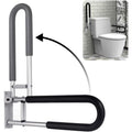 KosmoCare Wall Mounted Aluminum Swing-up Grab Bar Rails 23.6 Inch