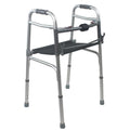 KosmoCare Height adjustable Folding Walker with Seat (RX208)