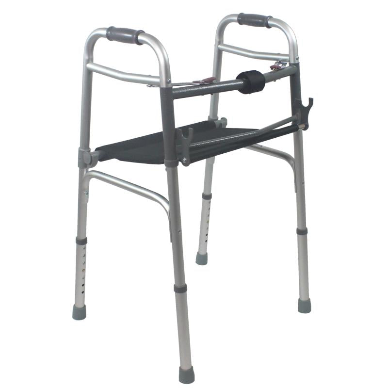 KosmoCare Height adjustable Folding Walker with Seat (RX208)