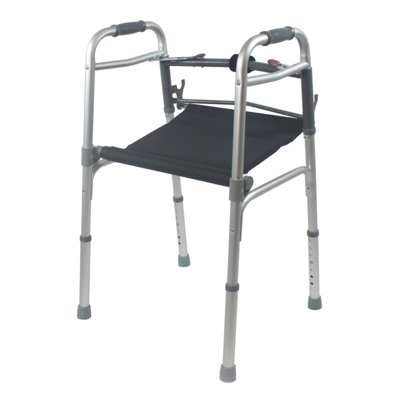 KosmoCare Height adjustable Folding Walker with Seat (RX208)