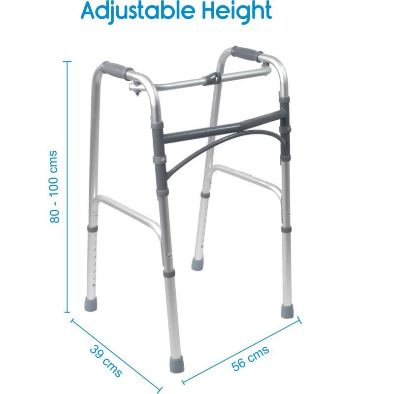 KosmoCare Reciprocal Height Adjustable Folding Walker (RX207)