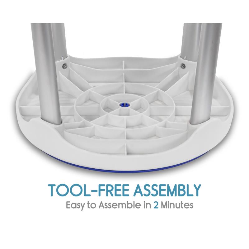 KosmoCare Swivel Shower Stool with Storage Tray (RX113)