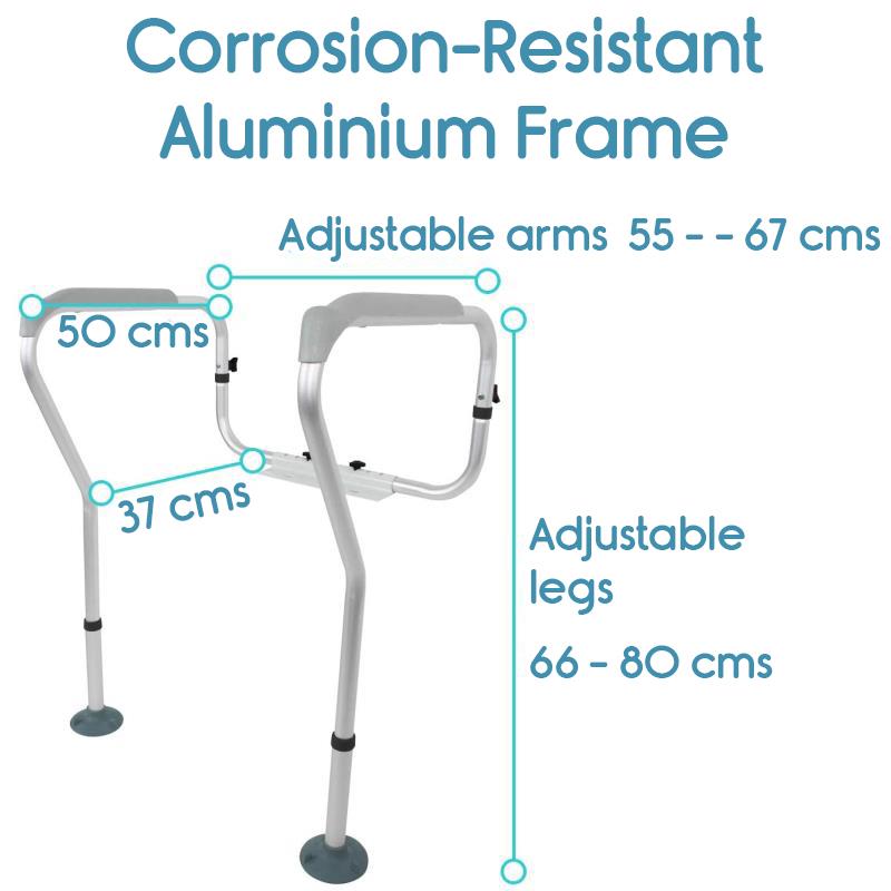 KosmoCare Toilet Safety Frame – Aluminium