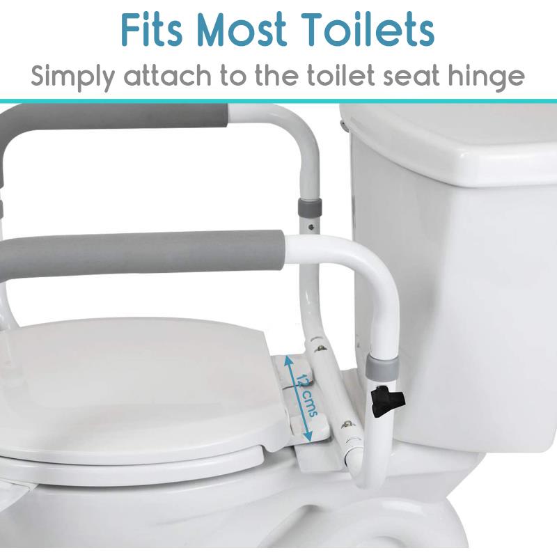 KosmoCare Compact Toilet Safety Rails - Steel