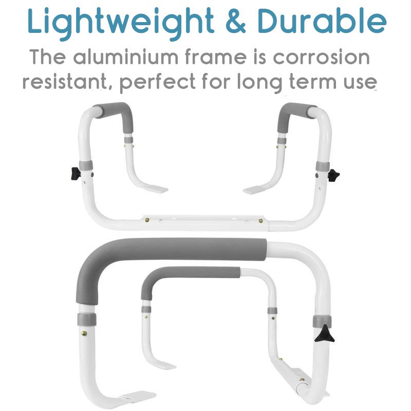 KosmoCare Compact Toilet Safety Rails - Steel