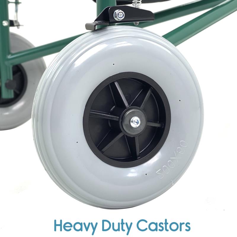KosmoCare 3 Wheel Rollator Walker with Tray, Basket and Bag - Green (RX405)