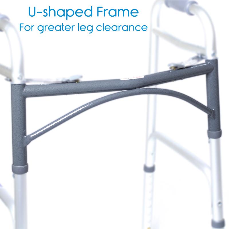 KosmoCare Premium Imported Folding Walker With Detachable Walker Bag