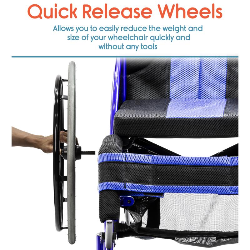 KosmoCare Wheelchair Active Series I - Blue (RCS501/RCS502)