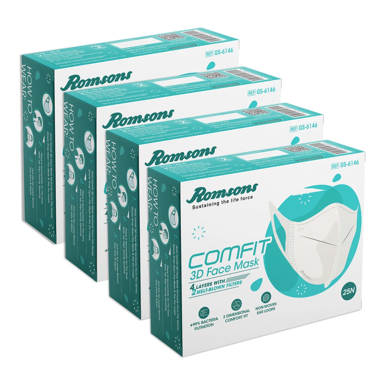 Comfit 3D Face Mask (25 PCS/PACK)