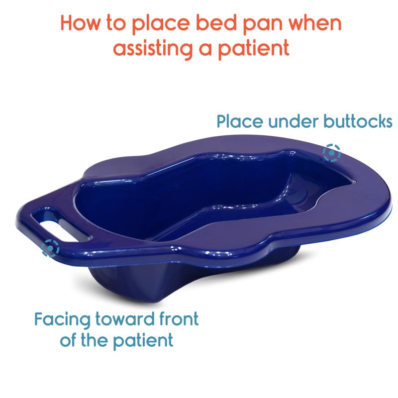 KosmoCare Bed Pan with Lid and Built-in Handle