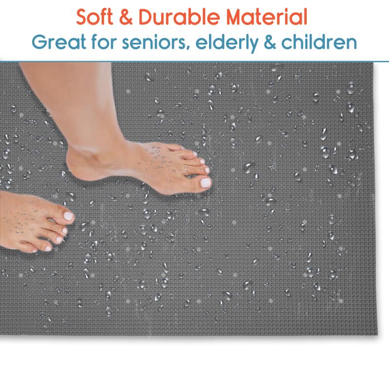 Shower Mat Size 40 cm x 60cm (Square-Grey)