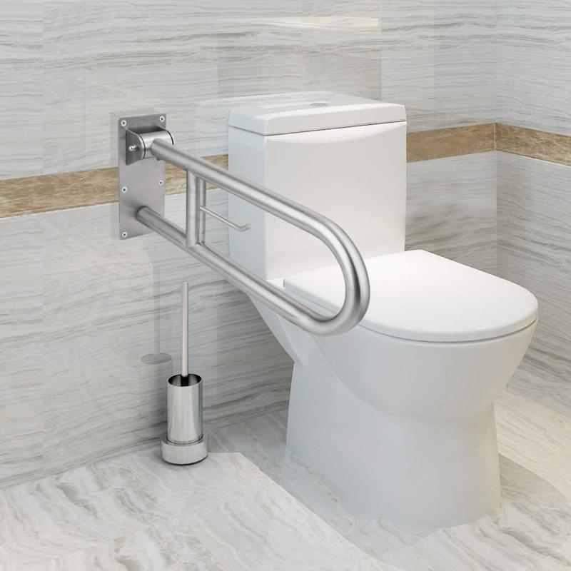 KosmoCare Heavy Duty SS304 Stainless Steel 25 mm Swing-up Toilet Grab Bar