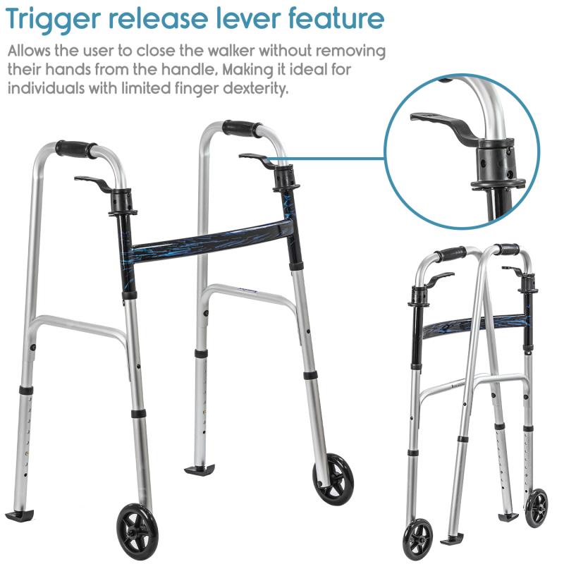 Kosmocare Folding Walker 3 with Lever (RX203)