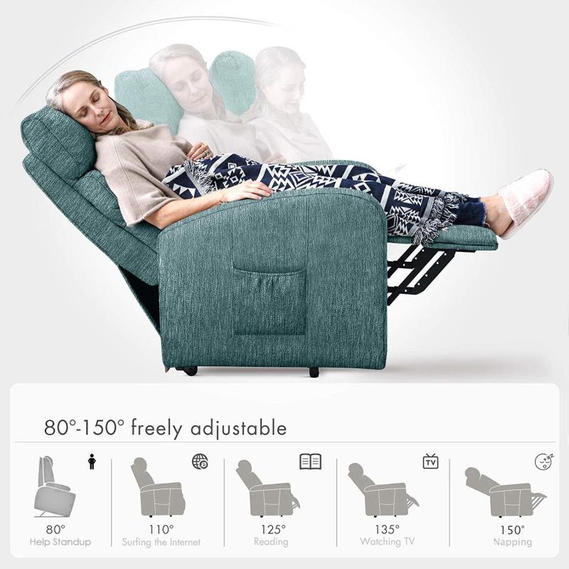 KosmoCare Electric Plush Power Lift Recliner Living Room Chair - Color Teal