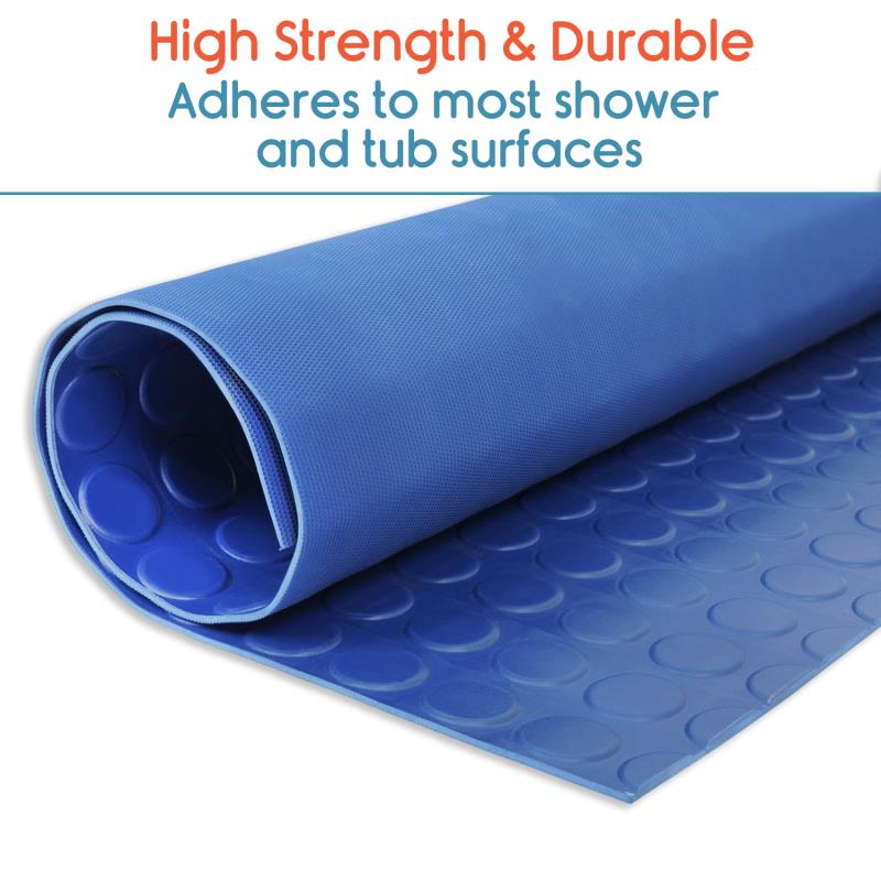 Shower Mat Size 40 cm x 60cm (Coin-Blue)