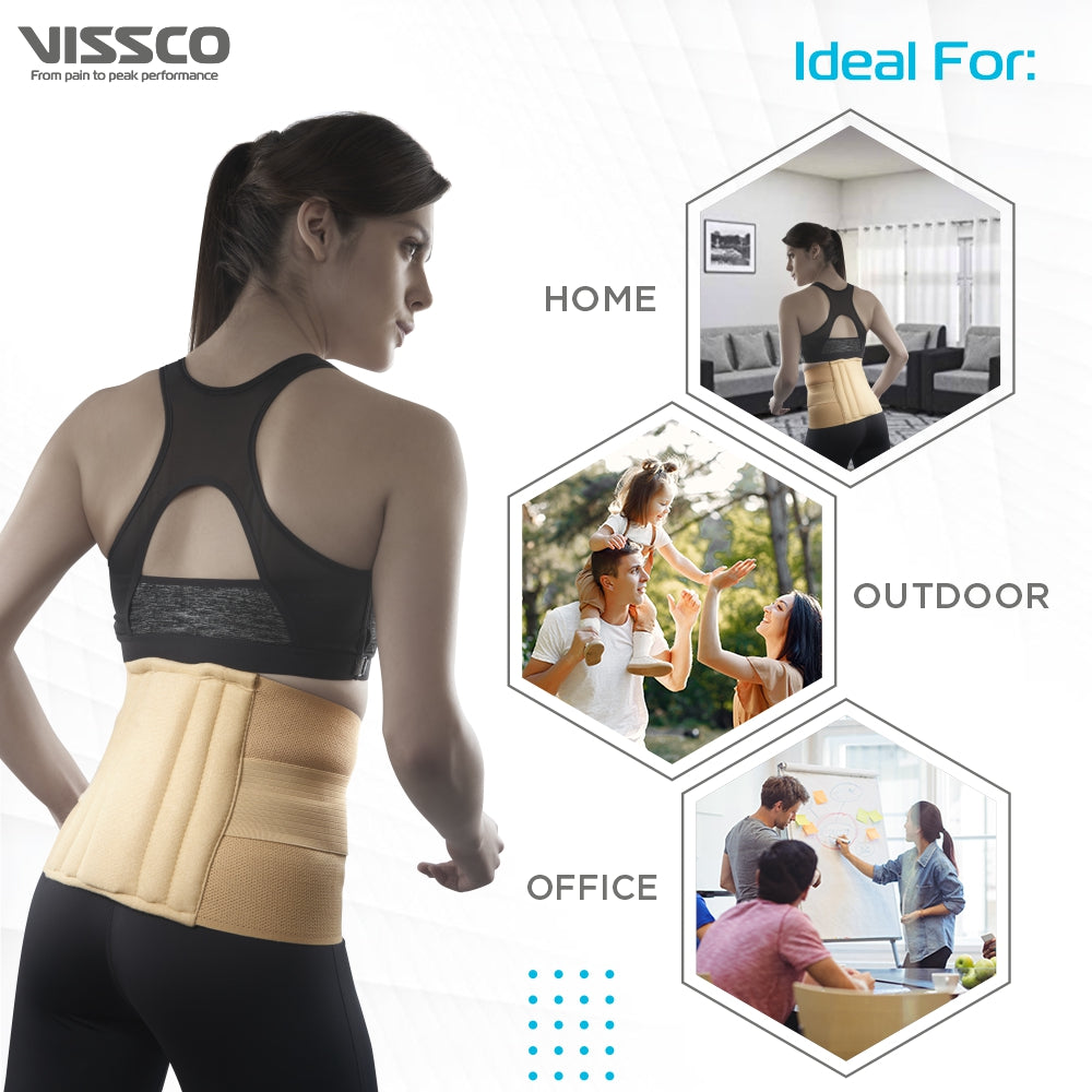 "SACRO LUMBAR BELT 12"" BACK- DOUBLE STRAP"