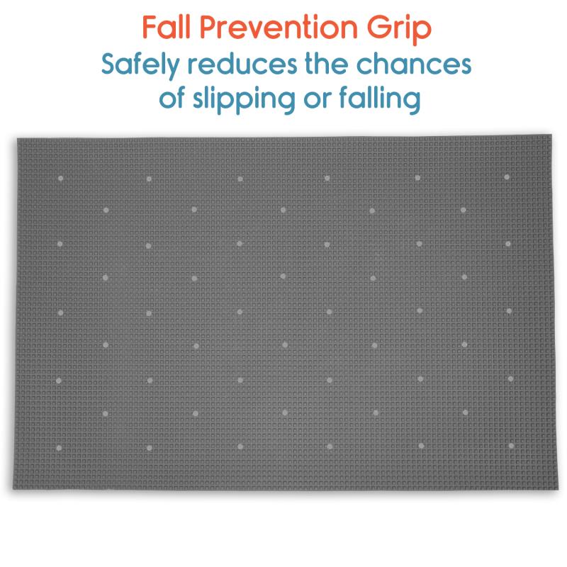 Shower Mat Size 40 cm x 60cm (Square-Grey)
