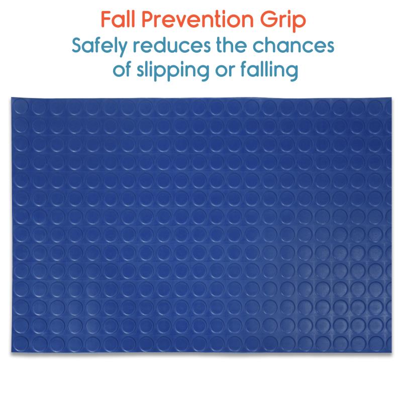 Shower Mat Size 40 cm x 60cm (Coin-Blue)