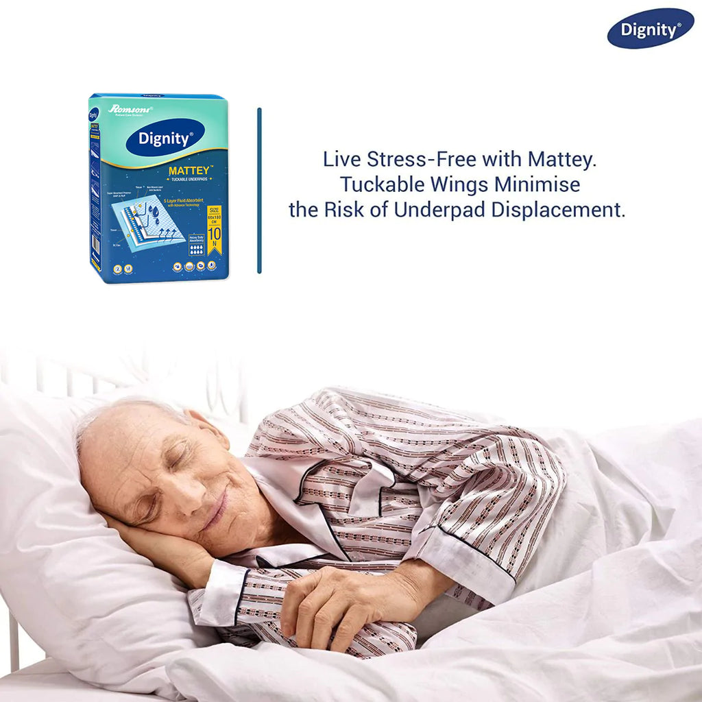Dignity Mattey Disposable Tuckable Underpads  (10 Pcs/Pack)
