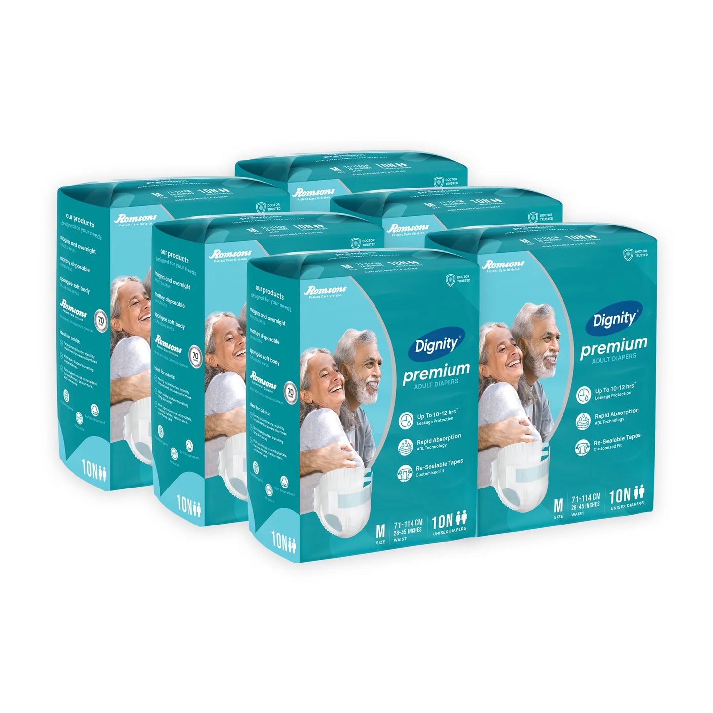 Dignity Premium Adult Diapers (10 Pcs/Pack)