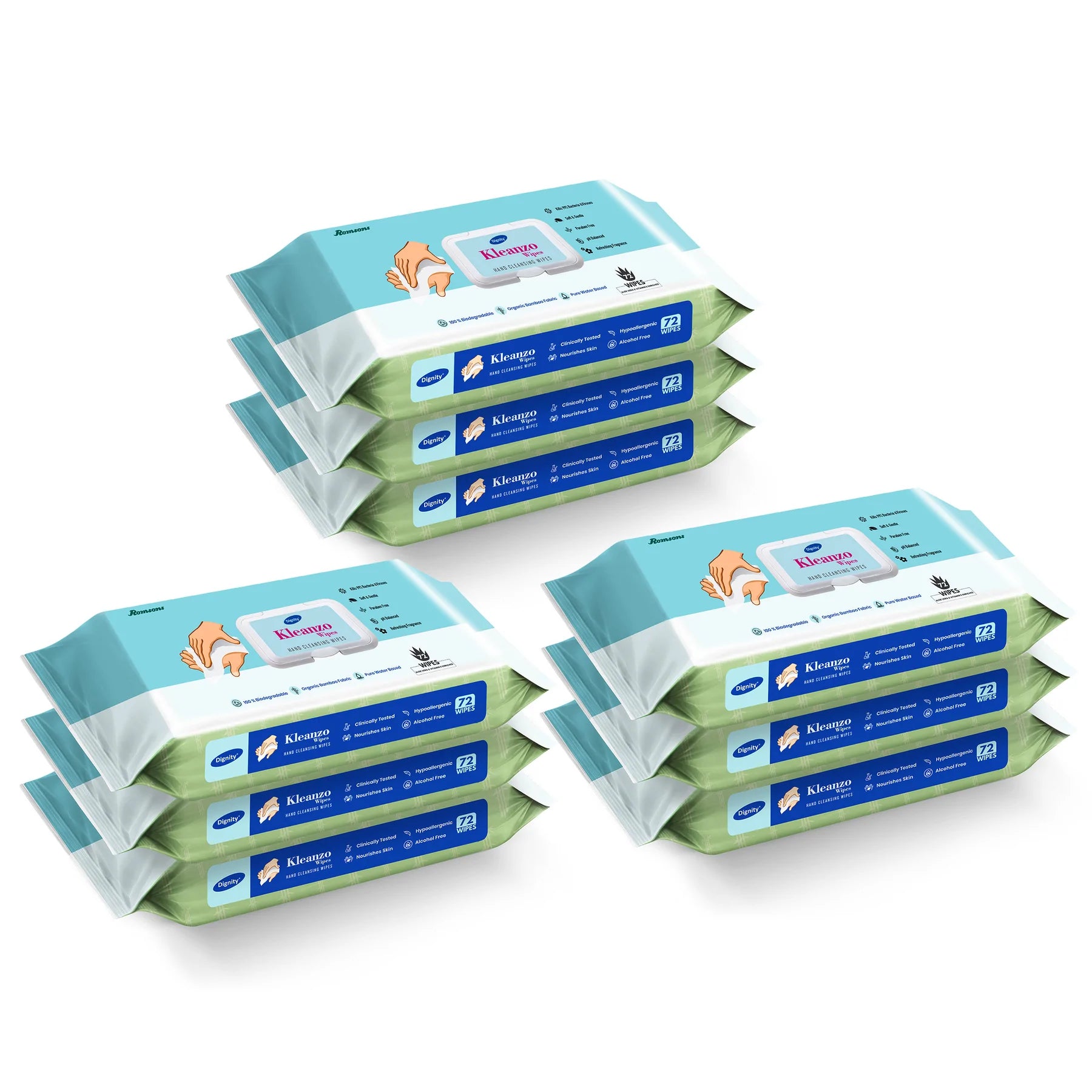 Dignity Kleanzo Hand Cleansing Wipes  (72 Wipes/Pack)