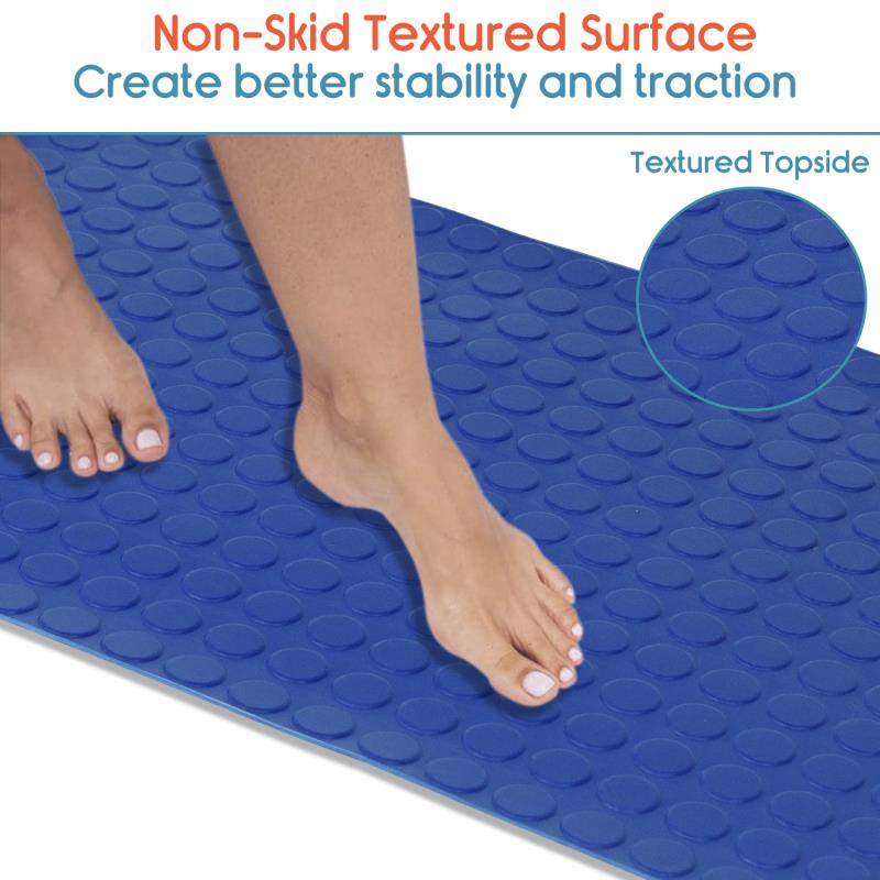 Shower Mat Size 40 cm x 60cm (Coin-Blue)