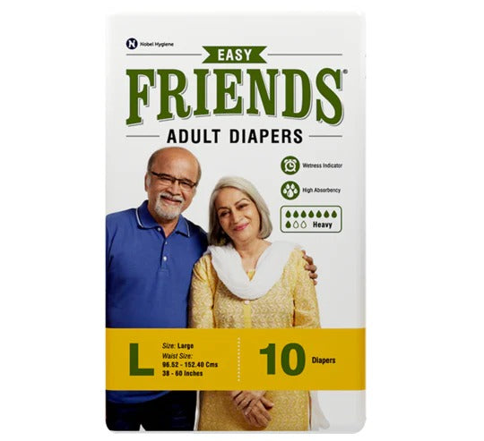 Friends Easy Adult Diapers + Premium Underpads Combo Pack
