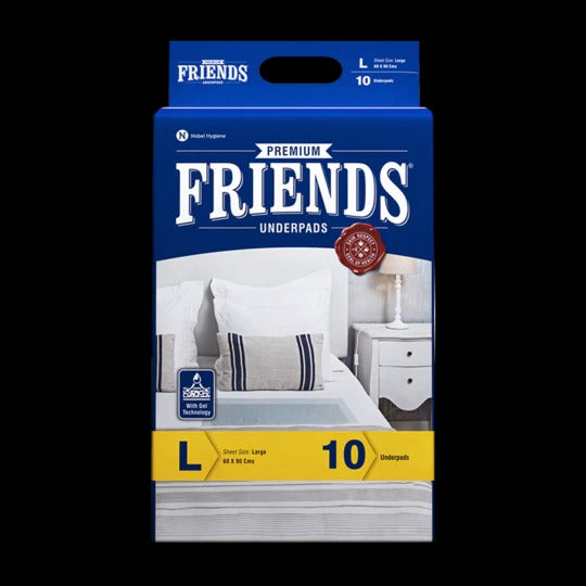 Friends Easy Adult Diapers + Premium Underpads Combo Pack