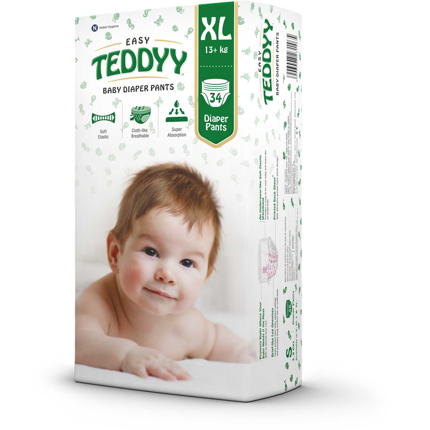 TEDDYY BABY DIAPERS EASY 66' Pieces × 4 Case