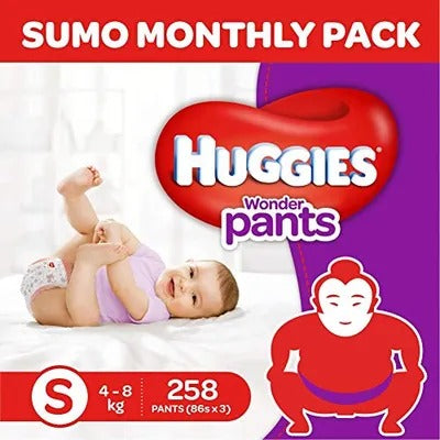 Huggies Wonder Pants Diapers Sumo Pack, Small (258 Count)