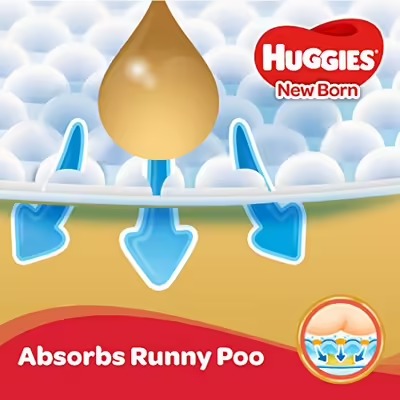 Huggies New Born Taped Diapers (22 Counts)