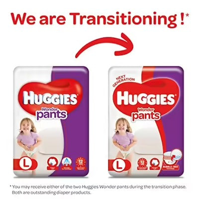 Huggies Wonder Pants Diapers, Large (Pack of 64)