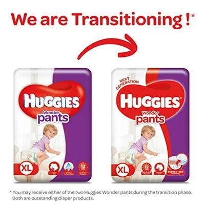 Huggies Wonder Pants Extra Large Size Diapers Combo Pack of 2, 38 Counts Per Pack (76 Counts)