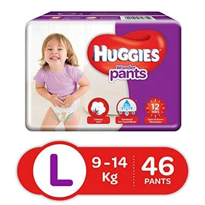 Huggies Wonder Pants Diapers, Large (Pack of 46)