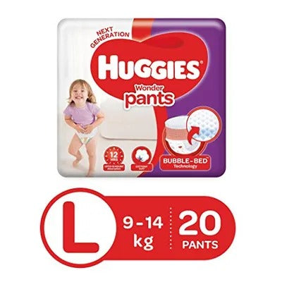 Huggies Wonder Pants Diapers, Large (Pack of 20)