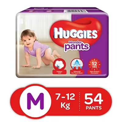 Huggies Wonder Pants Diapers, Medium (Pack of 54)