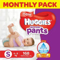 Huggies Wonder Pants Small Size Diapers Monthly Pack (168 Count)